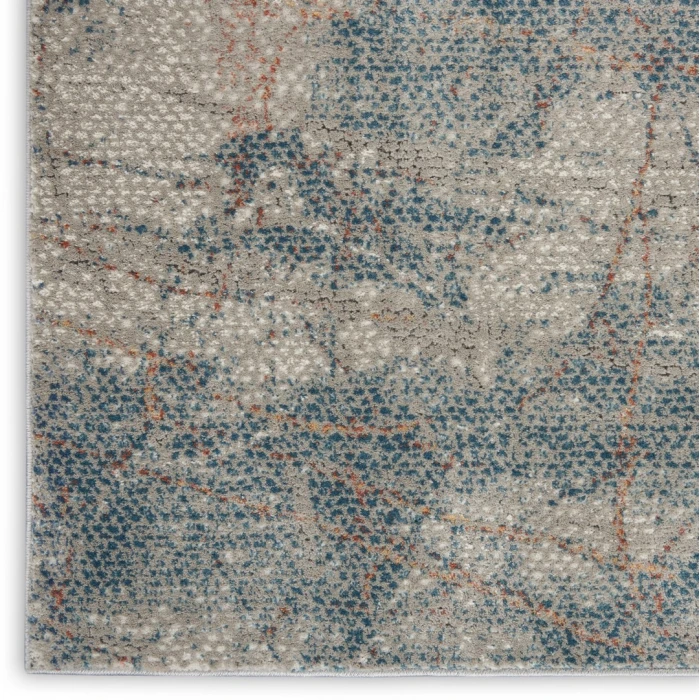 Nourison Rustic Textures Light Grey Blue RUS15 2ft. 2in. x 7ft. 6in. Rect. Rug