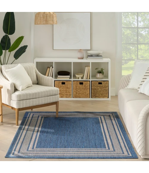 Nourison Horizon Indoor/Outdoor Denim HOZ03 4 ft. X 6 ft. Rect. Rug