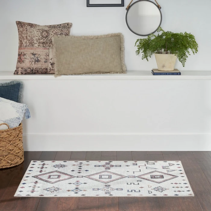 Nourison New Concept Washables Ivory Multicolor SR108 2ft. x 3ft. 9in. Rect. Rug
