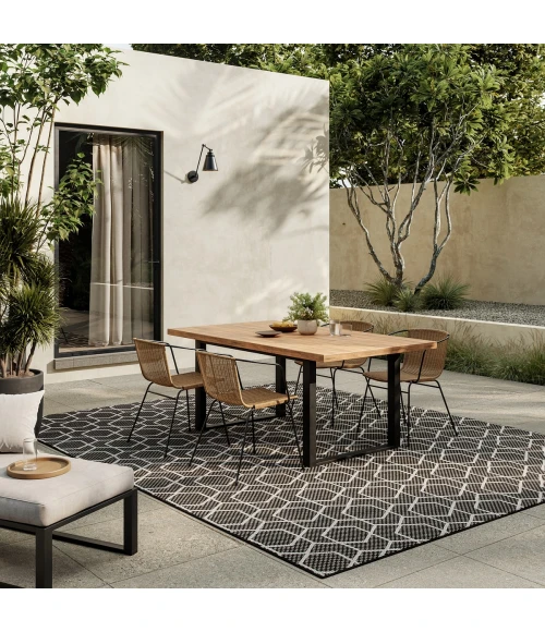 Nourison Horizon Indoor/Outdoor Black HOZ01 8 ft. X 10 ft. Rect. Rug