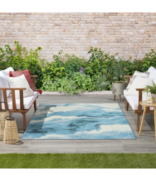 Nourison Home Color Splash Blue CSP05 4ft. x 6ft. Rect. Rug