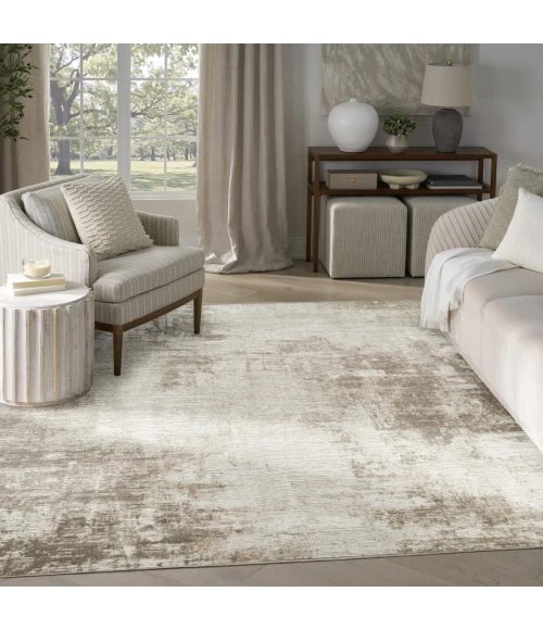Nourison Dekor Ivory Taupe DEK07 7 ft. 10 in. X 9 ft. 10 in. Rect. Rug