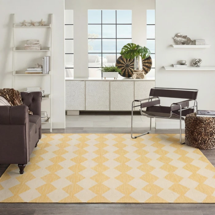 Nourison Positano Yellow POS04 9ft. x 12ft. Rect. Rug