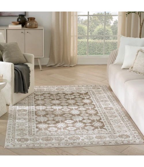 Nourison Dekor Ivory Taupe DEK02 5 ft. 3 in. X 7 ft. Rect. Rug