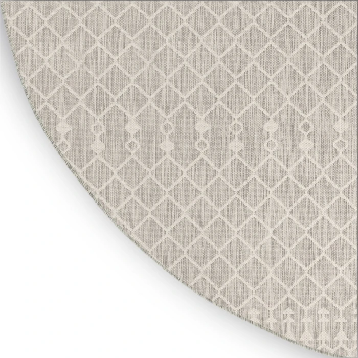 Nourison Positano Light Grey POS02 5ft. Round Rug
