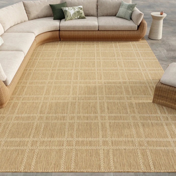 Nourison Home Horizon Indoor/Outdoor Tan HOZ04 8ft. x 10ft. Rect. Rug