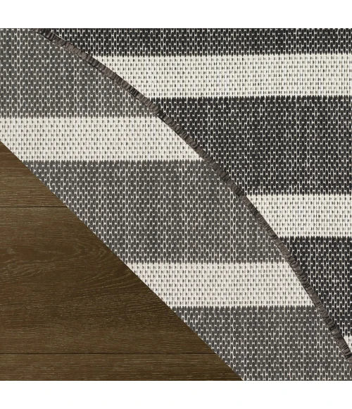Nourison Positano Black Ivory POS03 5ft. Round Rug
