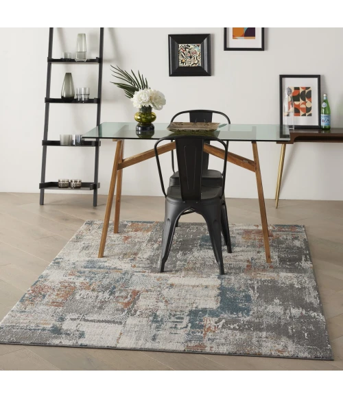 Nourison Home Tangra Grey TNR06 4ft. x 6ft. Rect. Rug