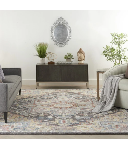 Nourison Home Soraya Charcoal SOR04 7ft.10in. x 9ft.10in. Rect. Rug