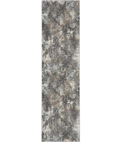 Nourison Home Tangra Grey TNR01 2ft.2in. x 7ft.6in. Rect. Rug