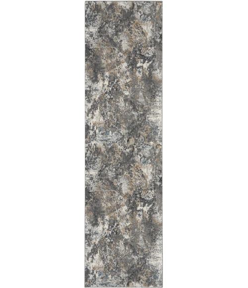 Nourison Home Tangra Grey TNR01 2ft.2in. x 7ft.6in. Rect. Rug