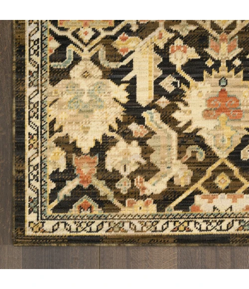 Nourison Home Antique Bloom Brown ANB02 2ft.4in. x 12ft. Rect. Rug