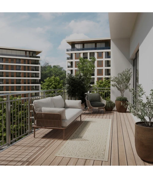 Nourison Tulum Taupe Olive TLM05 2 ft. 2 in. X 8 ft. Rect. Rug