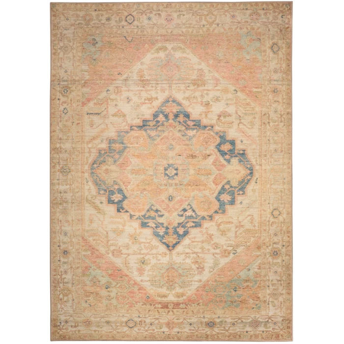 Nourison Vintage Washables Multicolor VWS15 5 ft. 3 in. X 7 ft. 3 in. Rect. Rug