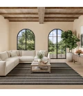 Nourison Positano Black Ivory POS03 8ft. Square Rug