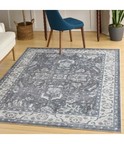 Nourison Home Astra Machine Washable ASW20 Slate 6 ft. 7 in. X 9 ft. Area Rug