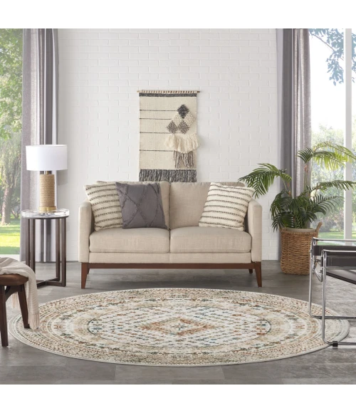 Nourison Home Thalia Multicolored THL04 7’10” x Round Round Rug