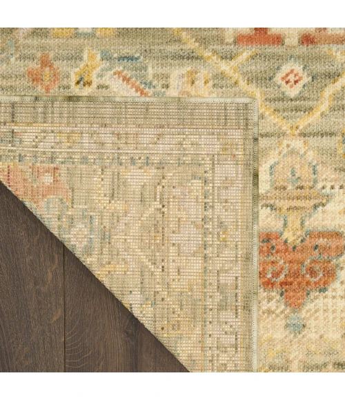 Nourison Home Antique Bloom Green ANB02 2ft.4in. x 12ft. Rect. Rug