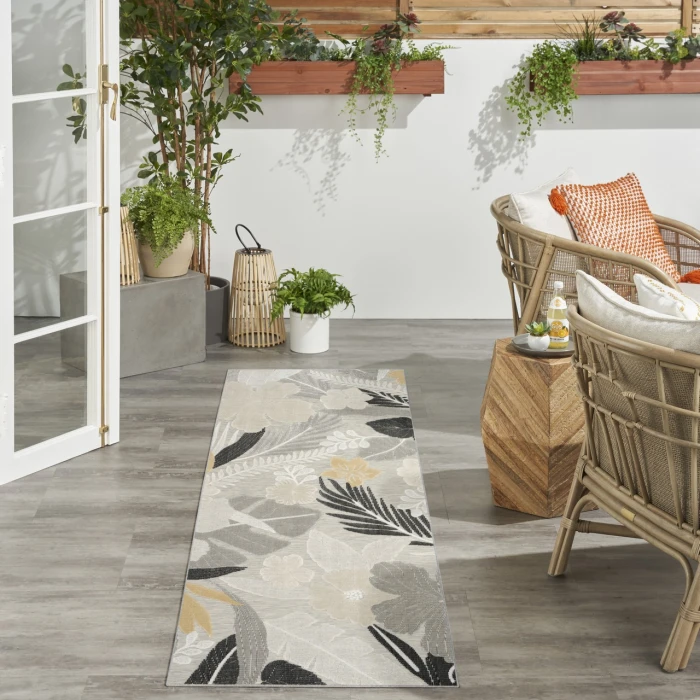 Nourison Home Suncoast Grey SNC01 2ft. x 6ft. Rect. Rug