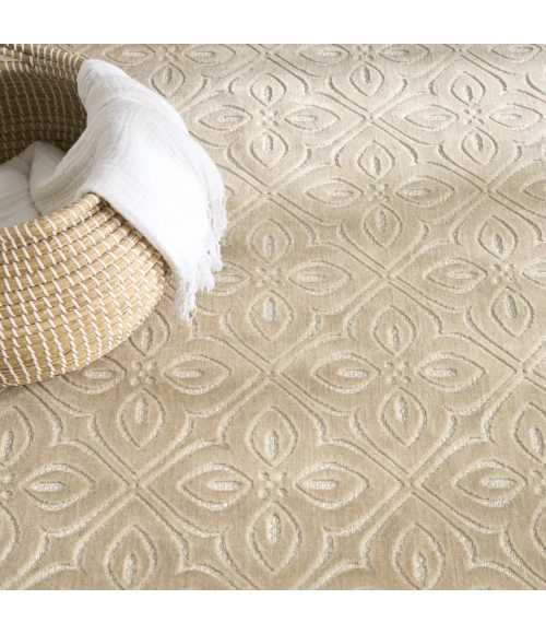 Nourison Home Washable Charm Beige WCH03 5ft. x 7ft. Rect. Rug