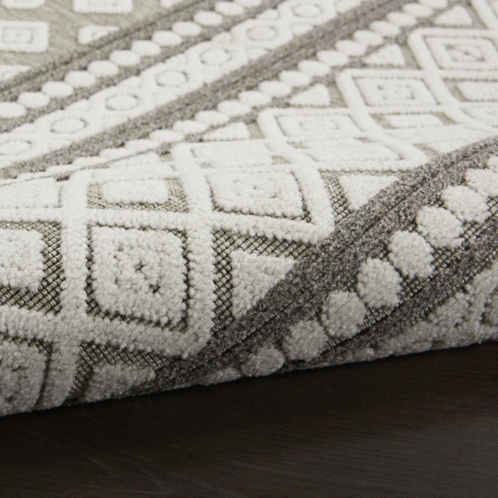 Nourison Key Largo Light Grey KLG02 2ft.2in. x 10ft. Rect. Rug