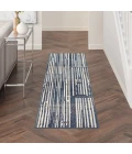 Nourison Grafix Blue Grey GRF42 2ft.3in. x 7ft.6in. Rect. Rug
