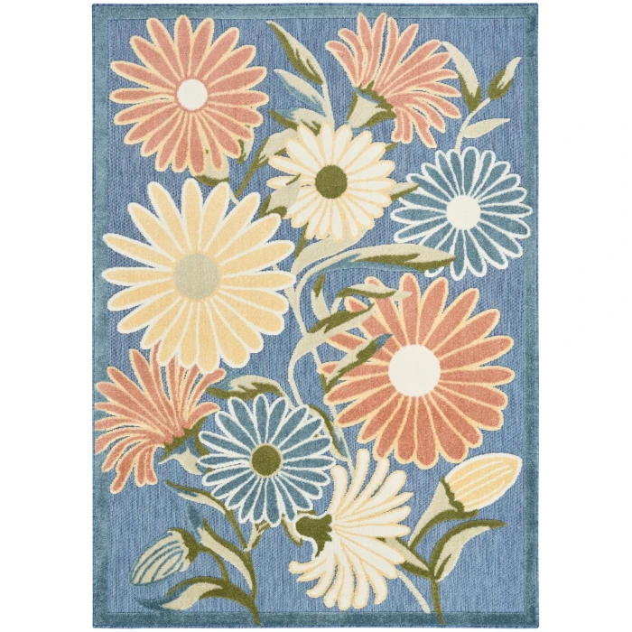 Nourison Aloha Blue Sage ALH33 5 ft. 3 in. X 7 ft. 5 in. Rect. Rug