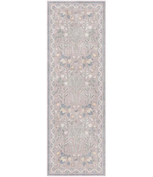 Nourison Home Botanical Washables Grey BOT04 2ft. x 6ft. Rect. Rug