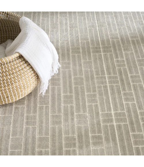 Nourison Home Washable Charm Grey WCH02 8ft. x 10ft. Rect. Rug