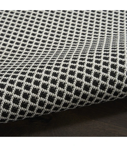 Nourison Home Courtyard Black COU01 2ft.2in. x 10ft. Rect. Rug