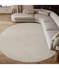Nourison Natural Texture Ivory Beige NTX01 8ft. Round Rug