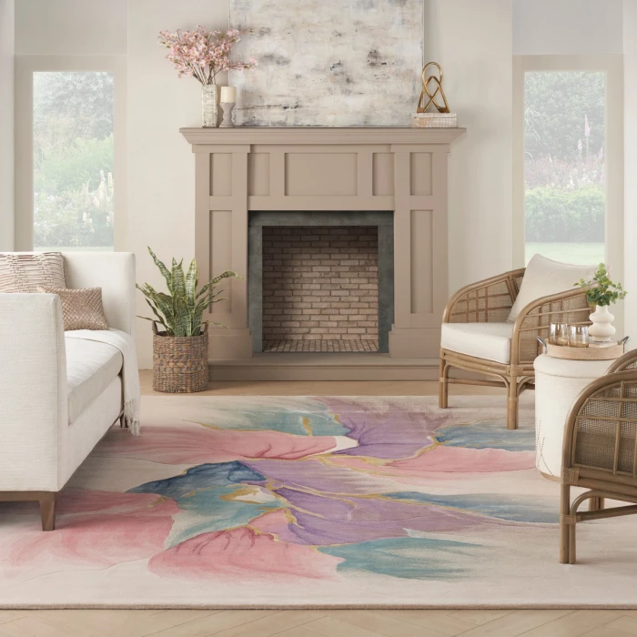 Nourison Prismatic Ivory PRS34 9 ft. X 12 ft. Rect. Rug