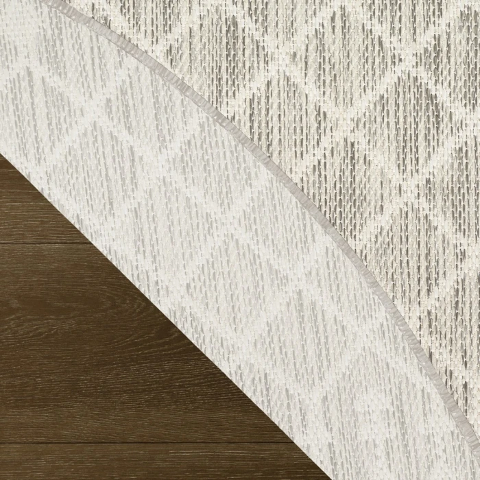Nourison Positano Light Grey POS02 5ft. Round Rug