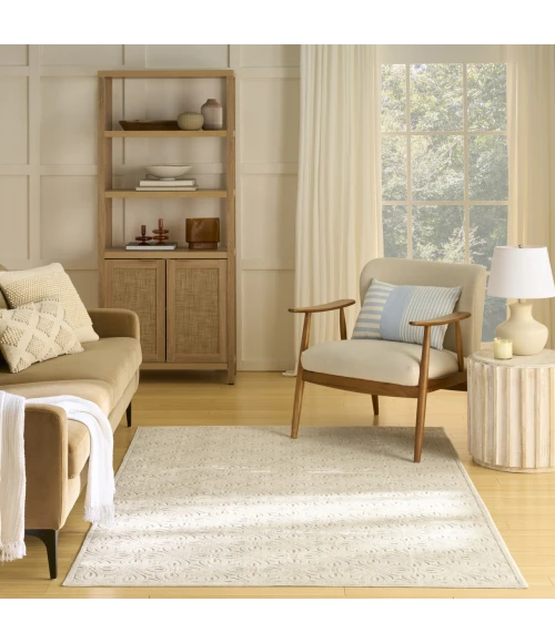Nourison Home Washable Charm Cream / Ivory WCH03 5ft. x 7ft. Rect. Rug