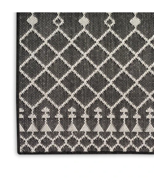 Nourison Positano Black POS02 2 ft. X 6 ft. Rect. Rug