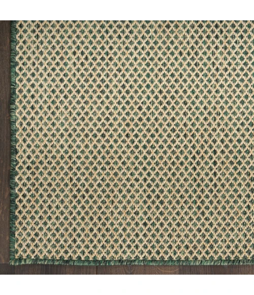 Nourison Courtyard Green COU01 2 ft. X 6 ft. Rect. Rug