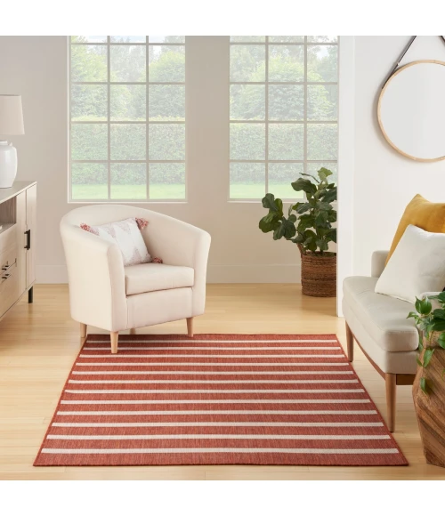 Nourison Positano Terracotta Ivory POS03 7 ft. X 10 ft. Rect. Rug