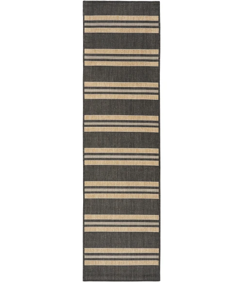 Nourison Home Horizon Indoor/Outdoor Black HOZ05 2ft.2in. x 8ft. Rect. Rug