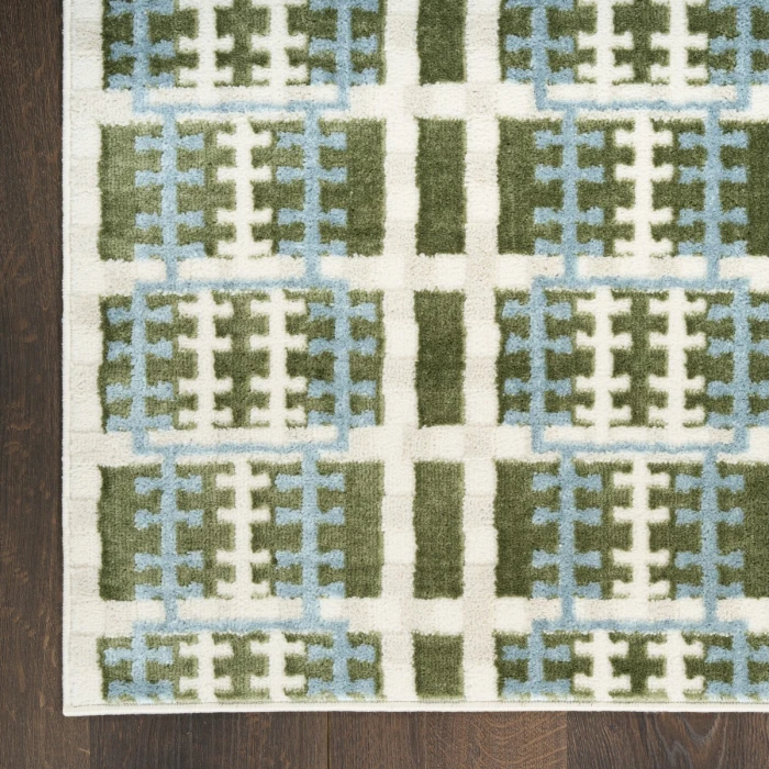 Nourison Nordic Blue Green NRC08 5 ft. X 7 ft. Rect. Rug