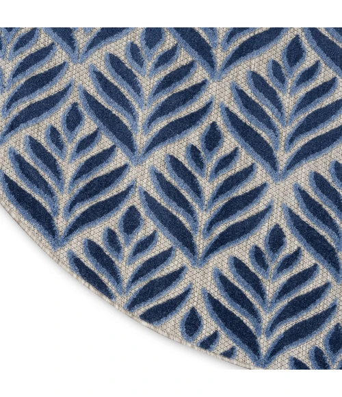 Nourison Aloha Blue ALH35 5 ft. 3 in. X Round Rug