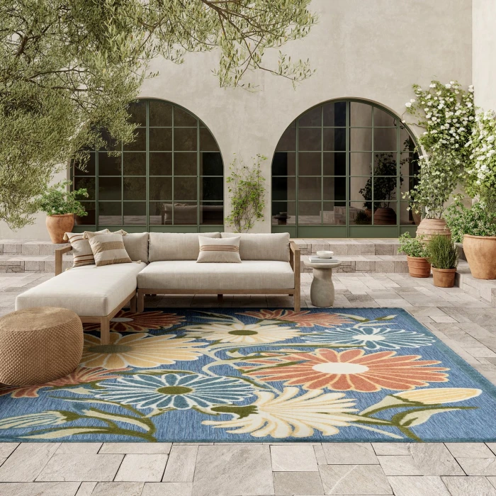 Nourison Aloha Blue Sage ALH33 7 ft. 10 in. X 10 ft. 6 in. Rect. Rug