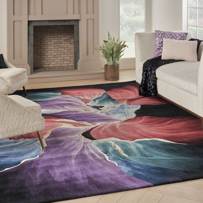 Nourison Prismatic Black PRS34 10 ft. X 14 ft. Rect. Rug