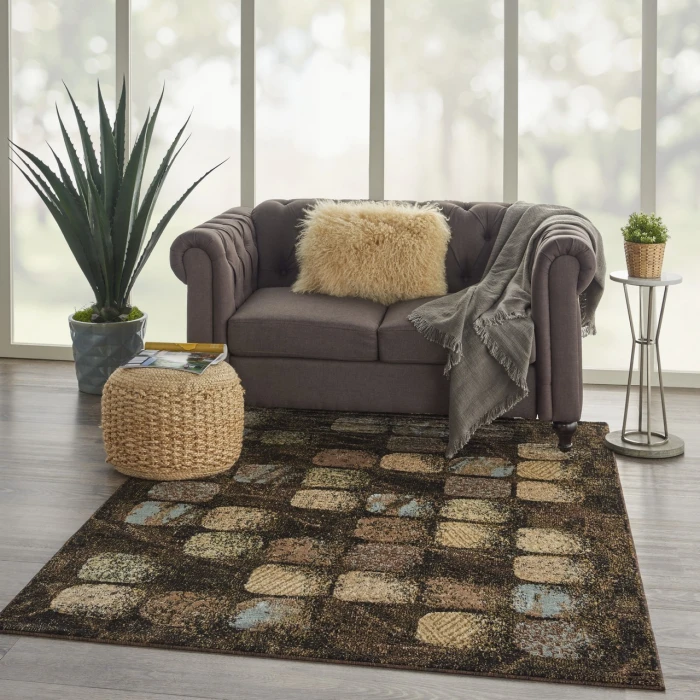 Nourison Home Modesto Charcoal MDS01 3ft.11in. x 5ft.3in. Rect. Rug