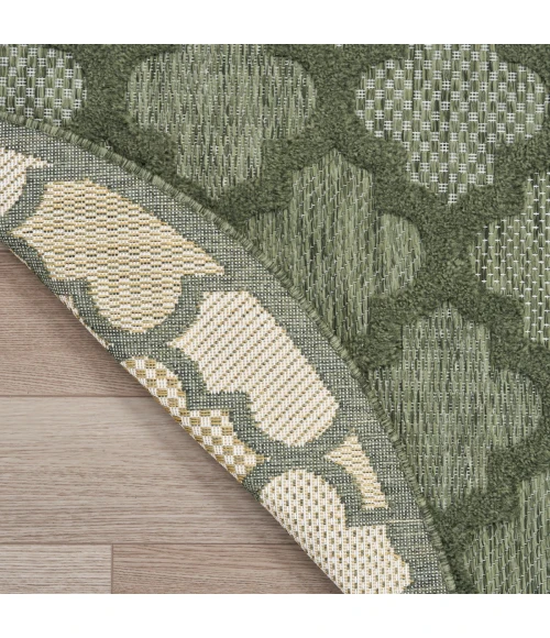 Nourison Easy Care Green NES01 6 ft. X Round Rug