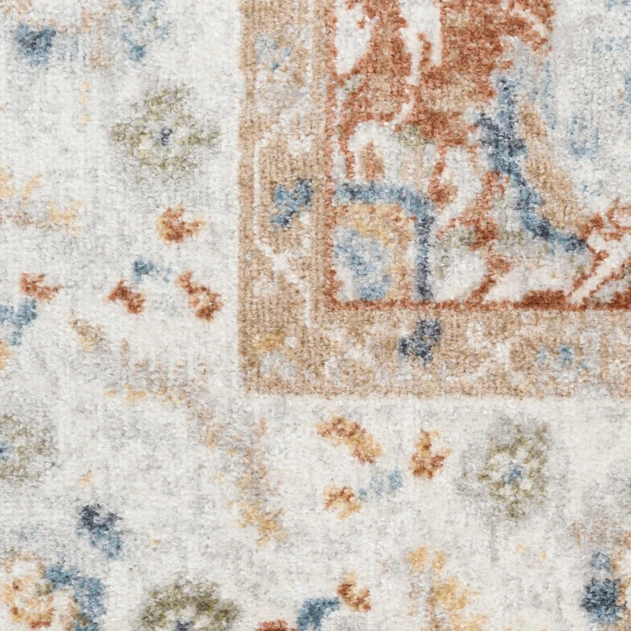 Nourison Astra Machine Washable Rust Ivory ASW20 2 ft. x 6 ft. Rect. Rug