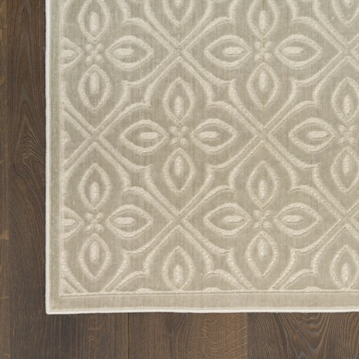 Nourison Home Washable Charm Grey WCH03 2ft.2in. x 10ft. Rect. Rug