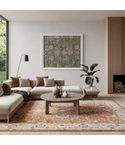 Nourison Home Astra Machine Washable ASW20 Rust Ivory 9 ft. X 12 ft. Area Rug