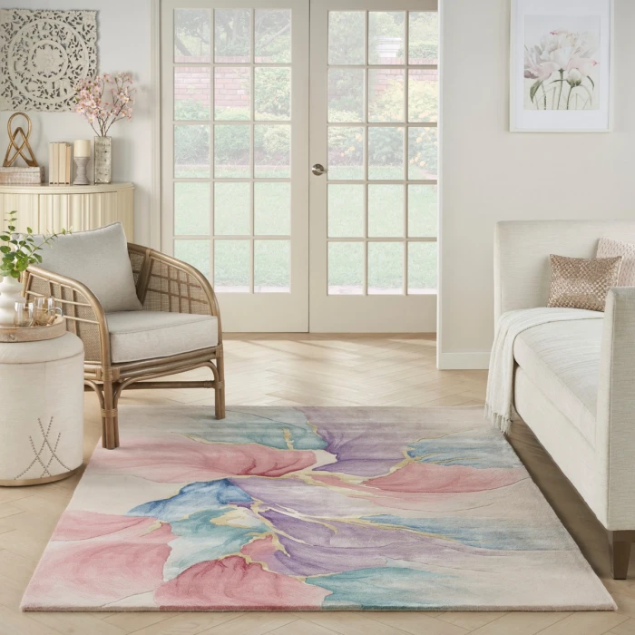 Nourison Prismatic Ivory PRS34 6 ft. X 8 ft. Rect. Rug