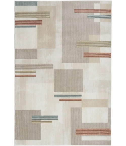 Nourison Thalia Ivory Multicolor THL02 5ft.3in. x 7ft.3in. Rect. Rug
