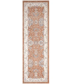 Nourison Home Astra Machine Washable ASW20 Rust Ivory 2 ft. X 6 ft. Area Rug